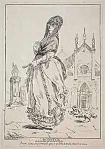 Le Zendale (Woman in a Hood, or the Woman Returning from Church) by Giovanni David