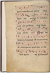 Leaf 1 from an antiphonal fragment (verso)