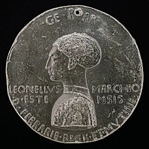Leonello d'Este, 1407-1450, Marquess of Ferrara 1441 [obverse] by Pisanello