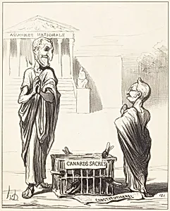 Les Augures de l'Empire... by Honoré Daumier