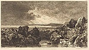 Les Roches noires près Trouville (Marèe Basse)