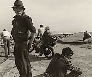 Leso on Motorbike, Skinningrove, North Yorkshire, UK