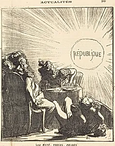 Leur Mané, Thecel, Pharès by Honoré Daumier