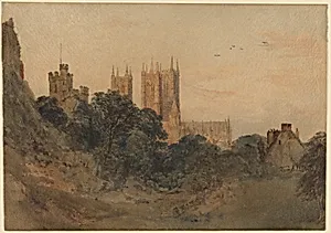 Lincoln Cathedral from the Castle Moat