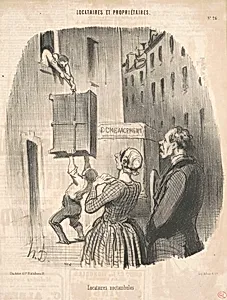 Locataires noctambules by Honoré Daumier