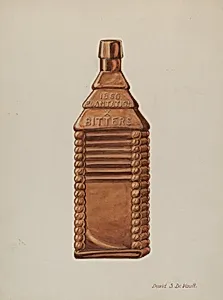Log Cabin Flask