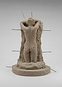 Lost-Wax Casting Display: clay model [third of ten steps]