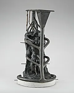 Lost-Wax Casting Display: wax model with conduits [sixth of ten steps]