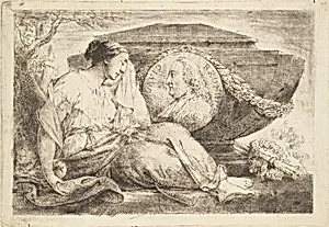 Love Mourns at the Tomb of Preacher Bruhn (Am Grabmal des predigers Bruhn trauert die eheliche Liebe)