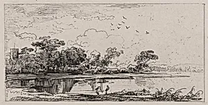 Lowland Marsh with Water Birds