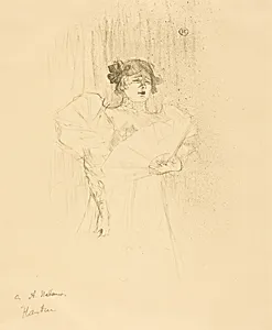 Luce Myres Full Face (Luce Myrès, de face) by Henri de Toulouse-Lautrec