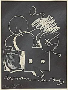 M. Mouse (with) 1 Ear (equals) Tea Bag Blackboard Version (1965)