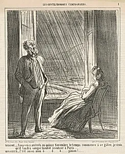 Madame ...Nous voici ... au quinze Novembre by Honoré Daumier