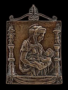 Madonna and Child between Two Candelabra