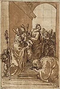 Madonna and Child with Angels, Saint Benedict, and Saint Scholastica