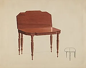 Mahogany Card Table