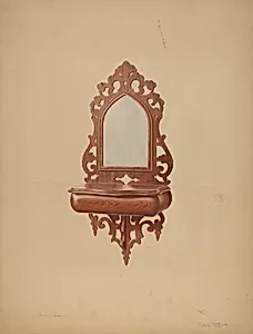 Mahogany Shaving Mirror