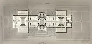 Main Floor Plan, Scheme with Dome