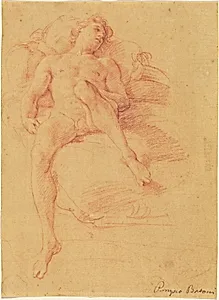 Male Nude Reclining on a Bed