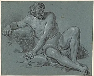 Male Nude Seated on the Ground