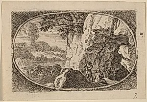 Man and Woman at the Mouth of a Cave by Herman van Swanevelt