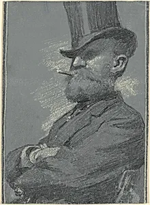 Man in Top Hat, Smoking a Cigar