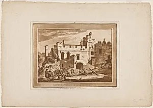 Manerbawr Castle from the Inward Court by Paul Sandby