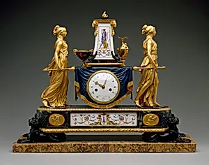 Mantel Clock with Vestals Carrying the Sacred Fire