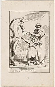 Marcolfa Showing Cacasenno a Horse