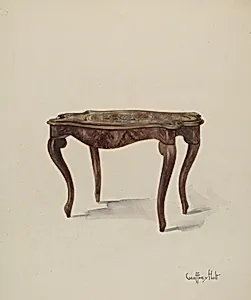 Marquetry Table, Showing Style