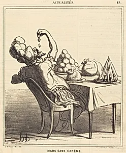 Mars sans carême by Honoré Daumier