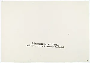Massachusetts Hall, Harvard College
