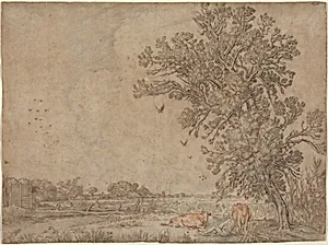 Meadow with a Shepherd and Cows