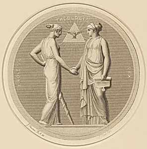 Medicina - Theologia - Lex by James Heath after John Flaxman