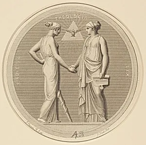 Medicina - Theologia - Lex by James Heath after John Flaxman