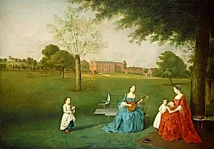 Members of the Maynard Family in the Park at Waltons