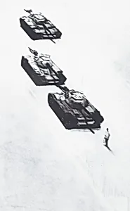 Memory Rendering of Man Stopping Tank at Beijing