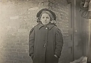 Mery Horn, a hunchback condition aggravated by the heavy load of papers she carried. Hartford, Connecticut, March 1909