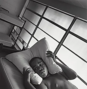 Michael Kelly in a children's shelter, San Francisco