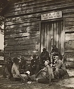 Miners in Front of Union Hall, Whitwell, Tennessee