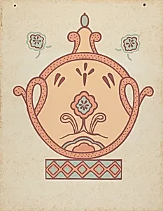 Mission La Purisima Concepcion Wall Painting from the portfolio "Decorative Art of Spanish California" by American 20th Century