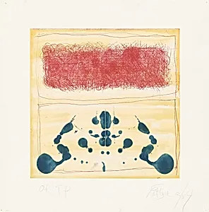 Mixed Marks, Rorshach with Red Rectangle
