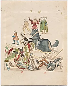 Mock Joust of War with Flying Shields by German 16th Century