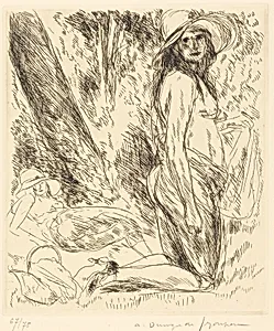 Model Kneeling (Le Modele a genoux ou nu a genoux) by André Dunoyer de Segonzac