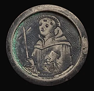 Monastic Saint with Cross and Book
