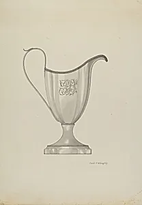 Monogrammed Silver Cream Pitcher