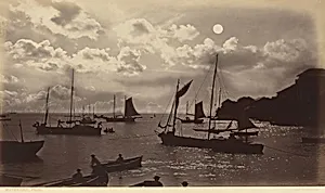 Moonlight Effect-Bay of Panama by Eadweard Muybridge