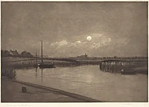 Moonrise on the Bure