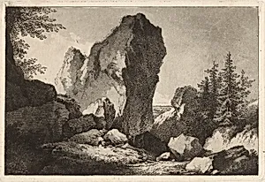 Mountain Landscape with a Rocky Outcrop