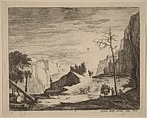 Mountainous Landscape with a Cart: pl.8